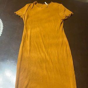 Brown body con dress